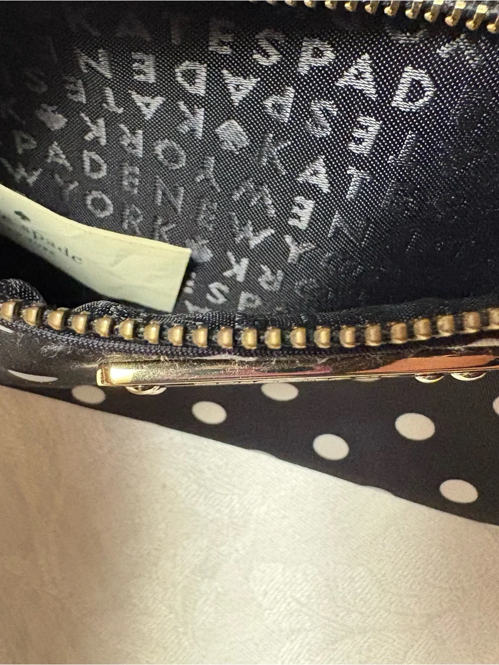 kate spade Black Polka Dot Pouch